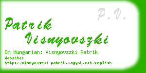 patrik visnyovszki business card